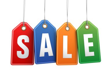 Satılık alışveriş etiket 3d çizim