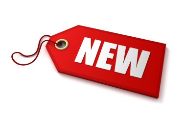 Yeni alışveriş etiket 3d çizim