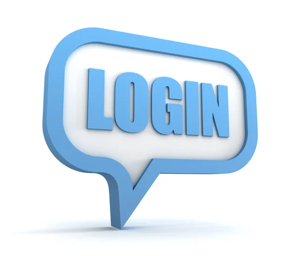 Login concept 3d illustration — Stock Photo, Image