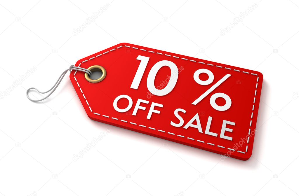 off sale shopping tag 3d illustration