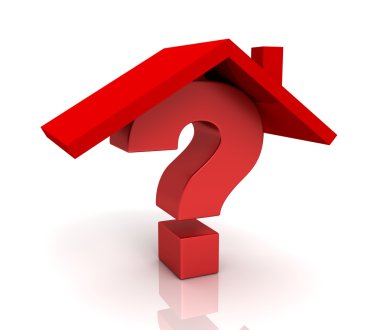 ev soru kavramı 3d çizim