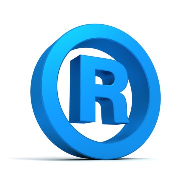 tescilli işareti kavramı 3d çizim