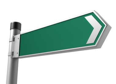 Boş yol işareti 3d çizim