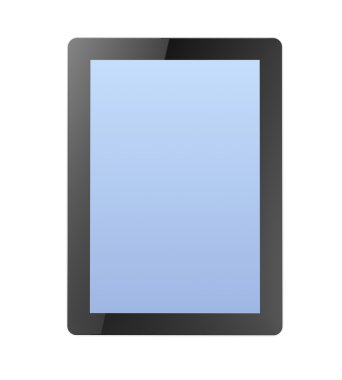 boş tablet bilgisayar kavramı 3d çizim