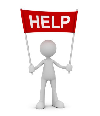 Holding yardım kavramı 3d çizim