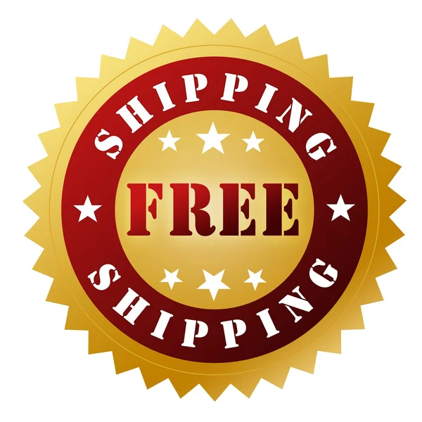 Free shipping badge concept 3d illustration — Stock Photo, Image