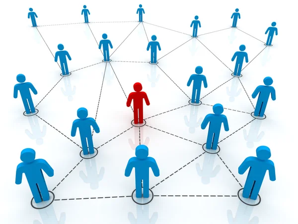 Persone connessioni di rete 3d illustrazione — Foto Stock