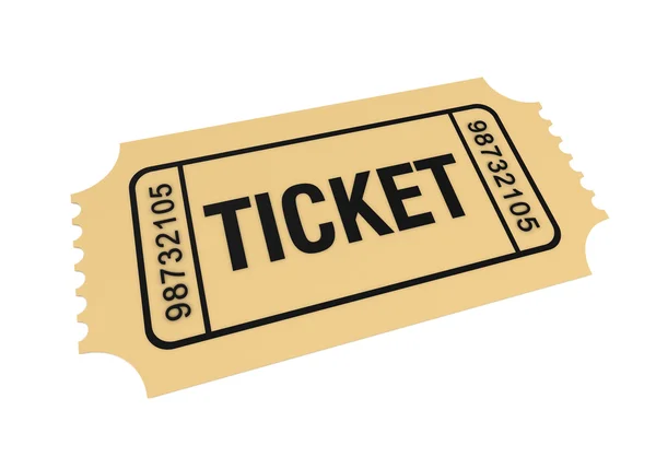 Ticketkonzept 3D-Illustration — Stockfoto