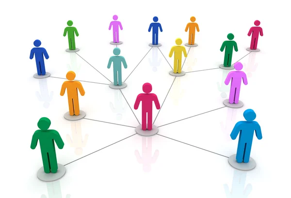 People network connections 3d illustration — Stock Photo, Image