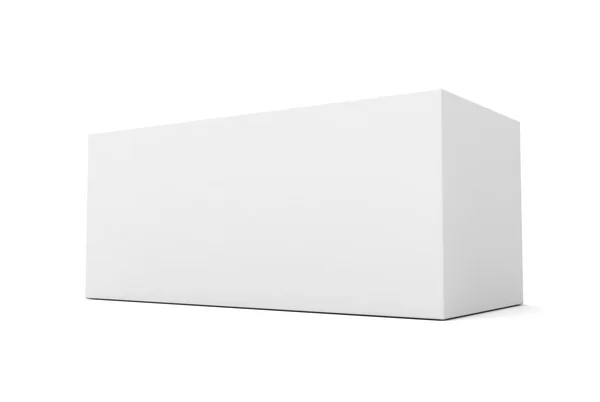 Concepto de caja de producto en blanco 3d ilustración — Foto de Stock