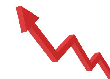 yukarı ok kavramı 3d çizim