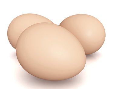 hayvan yumurta izole 3d çizim