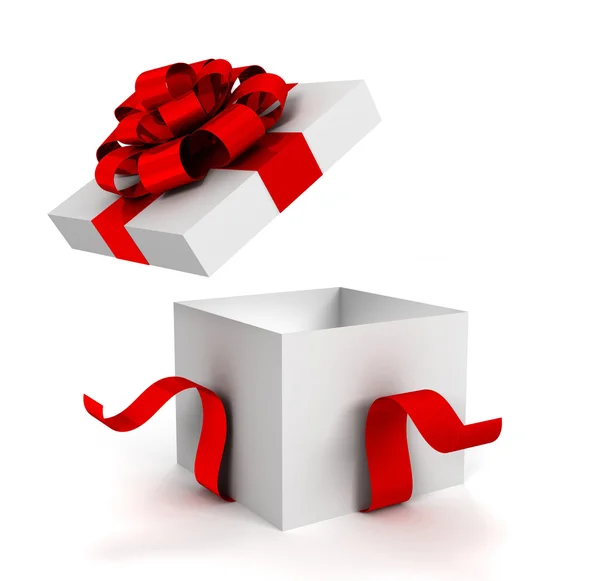 Opened gift box concept  3d illustration — Stock Photo, Image