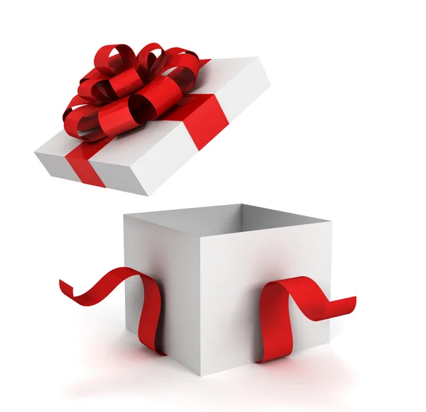 Geöffnete Geschenkschachtel 3d Illustration — Stockfoto