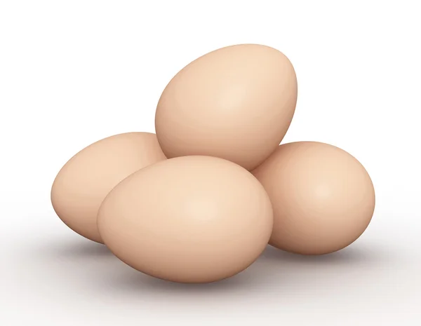 Концепция яиц животных 3d иллюстрация — стоковое фото