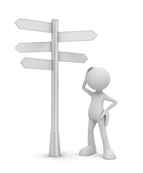 Which way to go  3d illustration — Stock Photo, Image