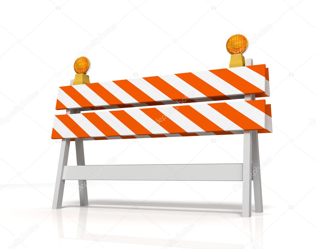 prohibited barrier concept   3d illustration