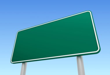 Boş yol işareti kavramı 3d çizim