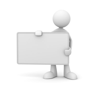 Holding boş afişini kavramı 3d çizim