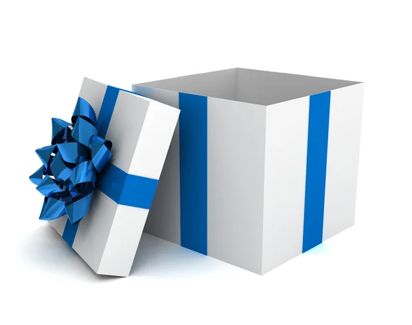 打开的礼物盒概念 3d 图 — 图库照片