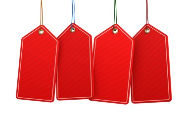 boş alışveriş Etiketler kavramı 3d çizim