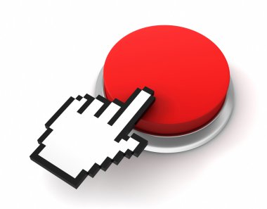 boş düğme 3d çizim