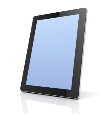 boş tablet bilgisayar kavramı 3d çizim