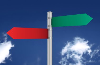 Boş yol işareti 3d çizim