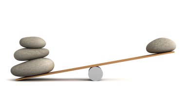 taşlar kavramı 3d çizim Dengeleme