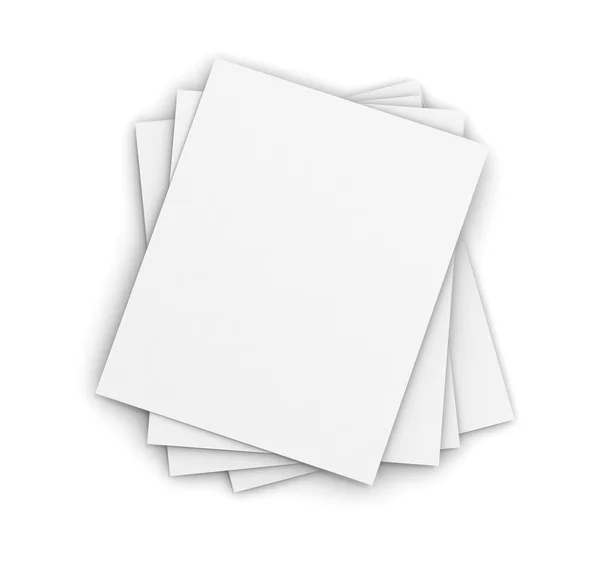 Concepto de pila de papel 3d ilustración — Foto de Stock