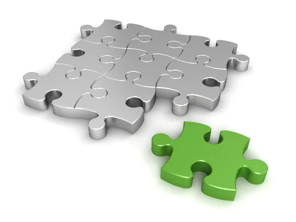 Puzzle concept illustrazione 3d — Foto Stock