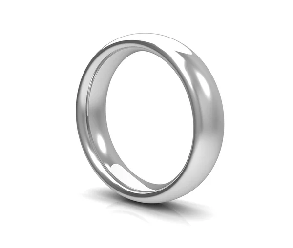 Bague de mariage argent concept illustration 3d — Photo