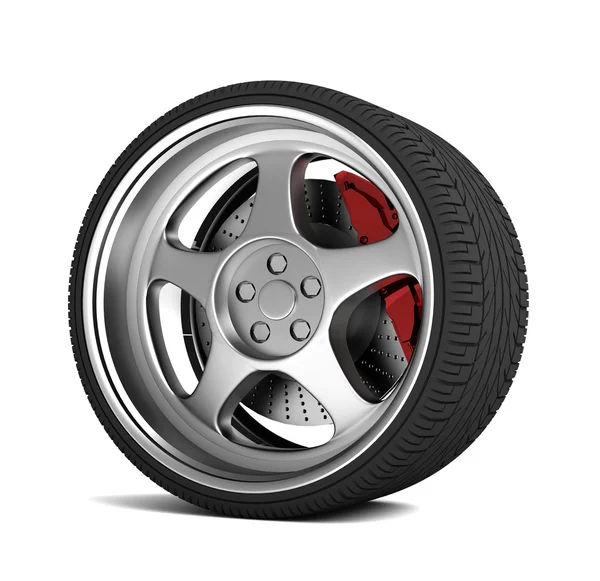 Car tire concept  3d illustration — Stock Photo, Image