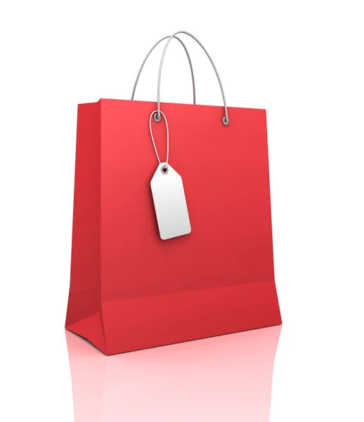 Single shopping bag concept   3d illustration — Stock Photo, Image
