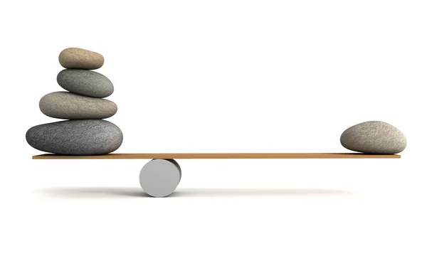 Equilibrio piedras concepto 3d ilustración —  Fotos de Stock