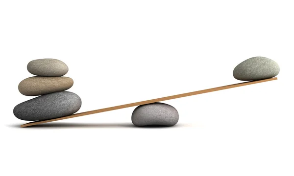 Balancing stones concept   3d illustration — Stock Photo, Image