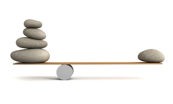 Balancing stones  3d illustration — Stock Photo, Image