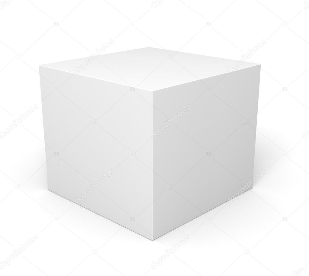white product box concept   3d illustration