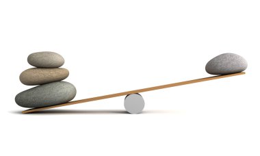 taşlar kavramı 3d çizim Dengeleme