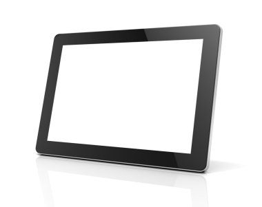boş tablet bilgisayar kavramı 3d çizim