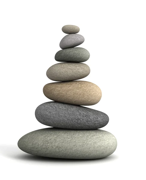 Концепція балансування каменів 3d ілюстрація — стокове фото