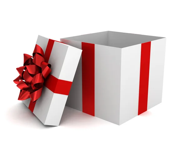 Geopende geschenk doos 3d illustratie — Stockfoto