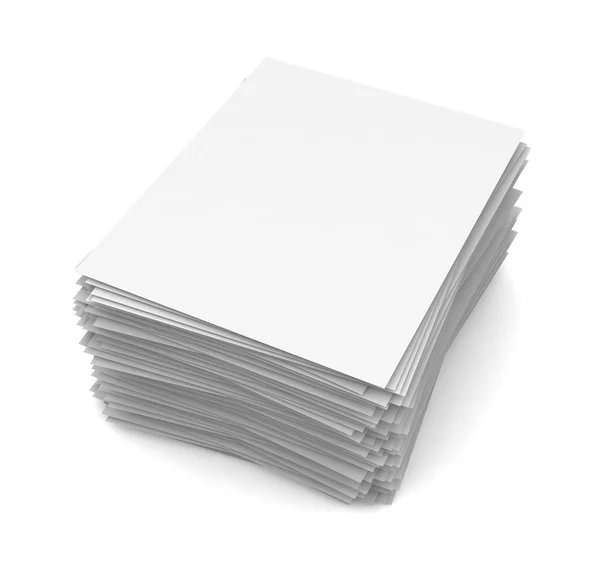 Kağıt yığını 3d çizim — Stok fotoğraf