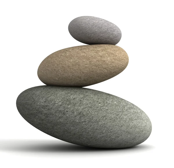 Balancing stenen 3d illustratie — Stockfoto