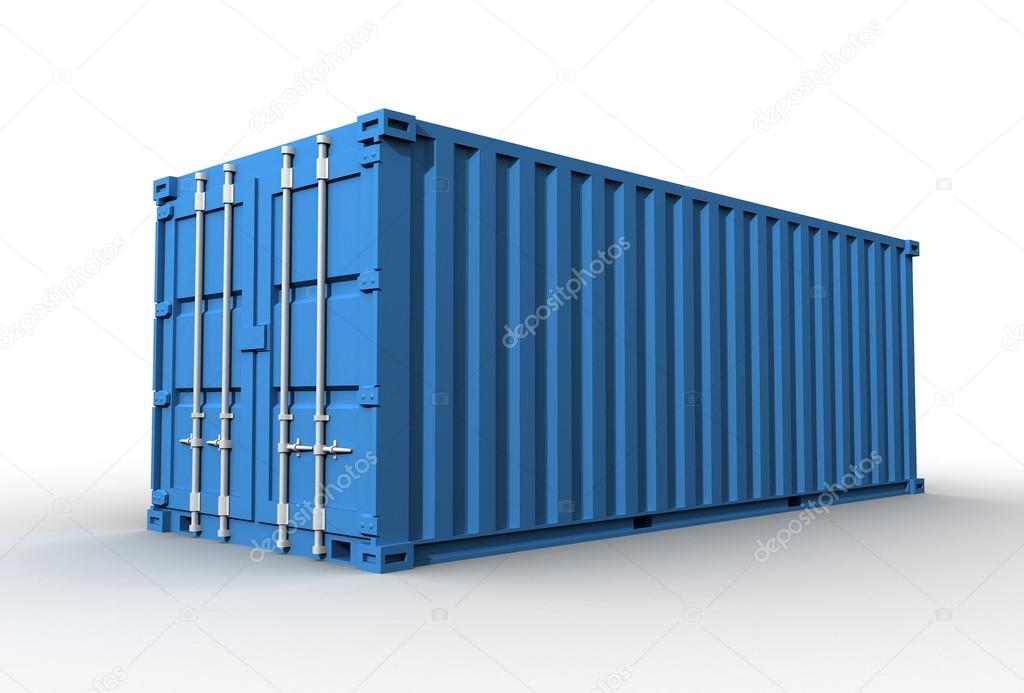 cargo container concept   3d illustration