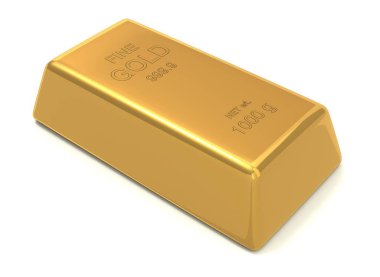 3d çizim bar tek altın