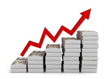 para grafik 3d illüstrasyon izole beyaz arka plan üzerinde