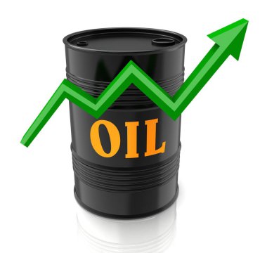petrol varil ve yukarı doğru grafik 3d çizim