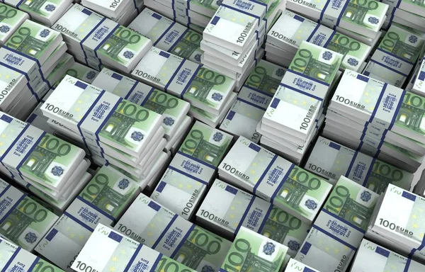 Euro para faturaları 3d çizim