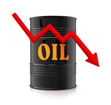 petrol varil ve aşağıya doğru grafik 3d çizim